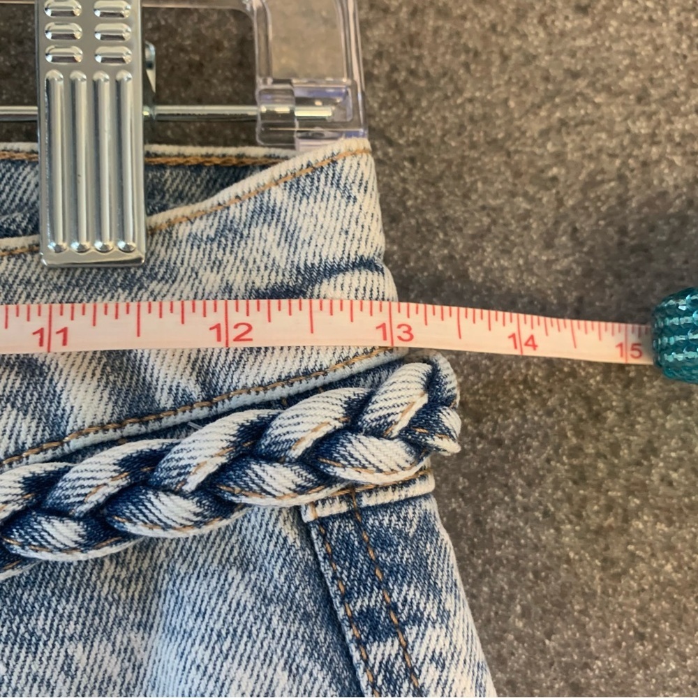 Kensie The Carla High Rise Wide Leg Braided Belt Jeans Women’s Size 0 Festival - Picture 6 of 8
